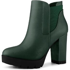 Perphy Platform Chunky High Heels Chelsea Boots for Women