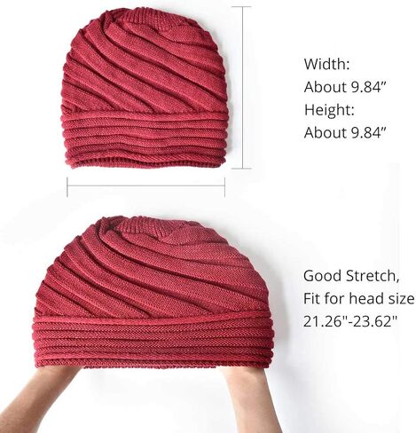 قبعات سوملر المتماسكة المترهلة للنساء قبعات شتوية دافئة كبيرة الحجم قبعة تزلج فضفاضة in Kuwait