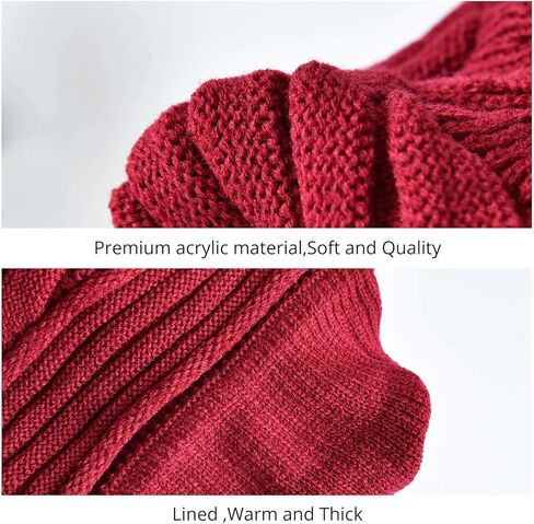 قبعات سوملر المتماسكة المترهلة للنساء قبعات شتوية دافئة كبيرة الحجم قبعة تزلج فضفاضة in Kuwait