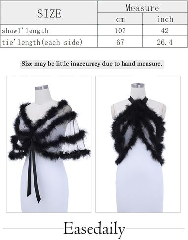 شالات وأغطية نسائية من EASEDAILY لفساتين السهرة، قبعة من الفرو لحفلات الزفاف، بوليرو شفاف للعروس ووصيفات العروس in Kuwait