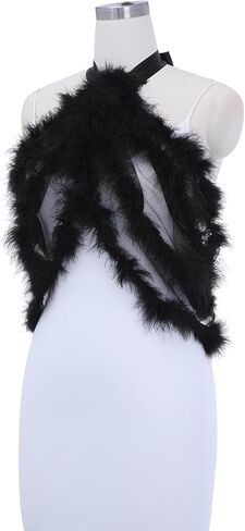 شالات وأغطية نسائية من EASEDAILY لفساتين السهرة، قبعة من الفرو لحفلات الزفاف، بوليرو شفاف للعروس ووصيفات العروس in Kuwait