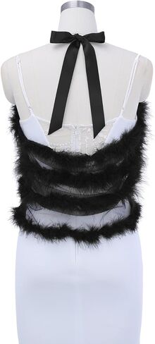 شالات وأغطية نسائية من EASEDAILY لفساتين السهرة، قبعة من الفرو لحفلات الزفاف، بوليرو شفاف للعروس ووصيفات العروس in Kuwait