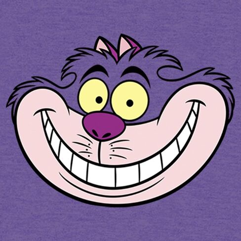 Disney Women's Alice in Wonderland Cheshire Cat Big Face Juniors Tri Blend Tank in Saudi Arabia