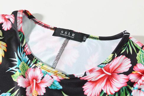 تي شيرت نسائي من SSLR مطبوع برقبة دائرية وأكمام قصيرة للنساء in Kuwait