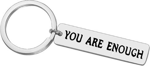 Inspirational Gift Encouragement Keychain You are Enough Keyring Mental Health Jewelry Depression Suicide Awareness Motivational Gifts for Teens Women Men Encouragement Gift for Friends Family Member in Saudi Arabia