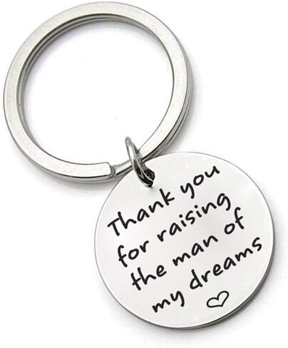 ShiQiao Spl Mother in Law Gifts, Thank You for Raising The Man of My Dreams Keychain Birthday Christmas Gifts for Mother Father of The Groom in Saudi Arabia