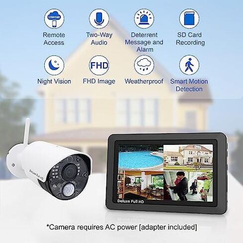 CasaCam Wireless Security Camera Air, 7 inch Monitor, 2 720p Cams, No Fees in Kuwait