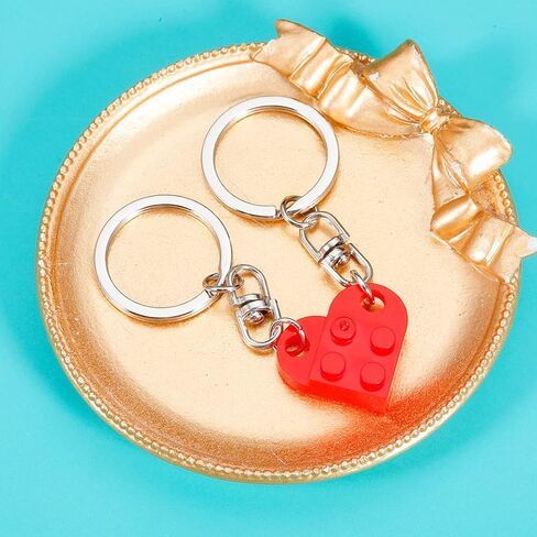 Matching Couples Stuff Boyfriend Gifts for Him Her Best Friend Girlfriend Valentines Day Christmas Gifts for Husband Anniversary Birthday Wedding Red Heart Bricks Keychain for Women Men in Kuwait