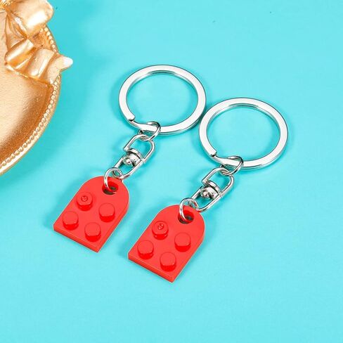 Matching Couples Stuff Boyfriend Gifts for Him Her Best Friend Girlfriend Valentines Day Christmas Gifts for Husband Anniversary Birthday Wedding Red Heart Bricks Keychain for Women Men in Kuwait