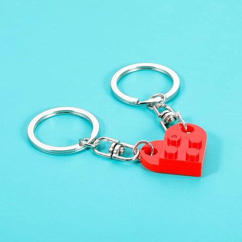 Matching Couples Stuff Boyfriend Gifts for Him Her Best Friend Girlfriend Valentines Day Christmas Gifts for Husband Anniversary Birthday Wedding Red Heart Bricks Keychain for Women Men in Kuwait