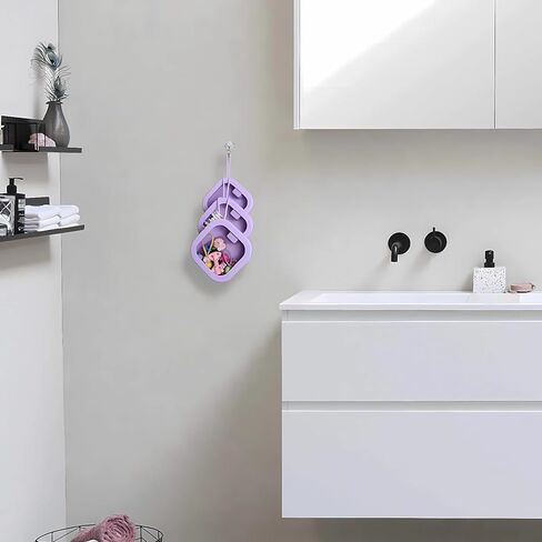 Gnjoyxuan Hair Tie Organizer, 2pcs Travel Qtip Cotton Swab Holder Dispenser with Lids, Jewelry Organizer Small Hanging Storage Case Box for Bathroom Vanity Dresser Decor (Purple) in Kuwait