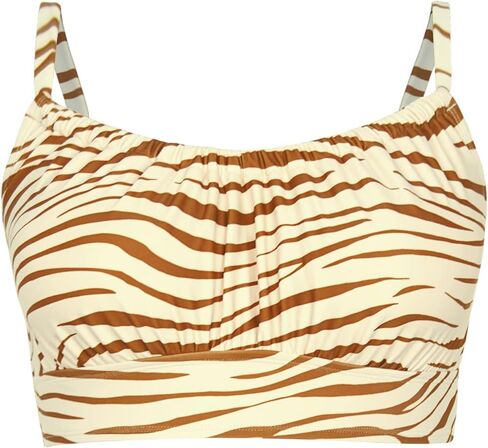 CUPSHE Women Plus Size Bikini Top Scoop Neck Bathing Suit Adjustable Straps Swimsuit Top Zebra Print No Bottom in Saudi Arabia