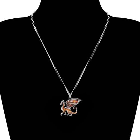 DALANE Enamel Alloy Novelty Dragon Necklace Dinosaur Pendant Charms Jewelry Gifts for Women Girls Kids in Saudi Arabia