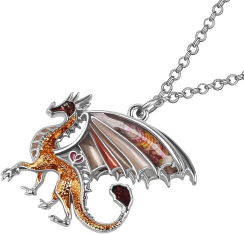 DALANE Enamel Alloy Novelty Dragon Necklace Dinosaur Pendant Charms Jewelry Gifts for Women Girls Kids in Saudi Arabia