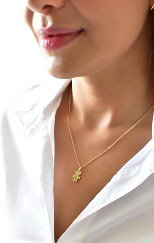 18K Gold Plated Necklace for Women, Personalized Necklace, Personalized Children Charms, Boy and Girl Charm, Custom Necklace, Mom Necklace, Women Trendy, Dainty Jewelry in Saudi Arabia