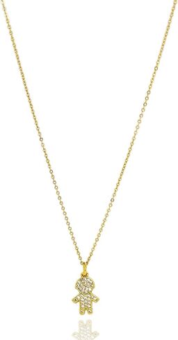 18K Gold Plated Necklace for Women, Personalized Necklace, Personalized Children Charms, Boy and Girl Charm, Custom Necklace, Mom Necklace, Women Trendy, Dainty Jewelry in Saudi Arabia