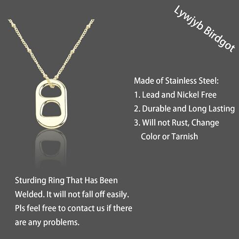 Lywjyb Birdgot TV Show Inspired Gift Soda Can Tab Necklace OBX Gift Ring Pull Necklace for Girl Sister in Saudi Arabia