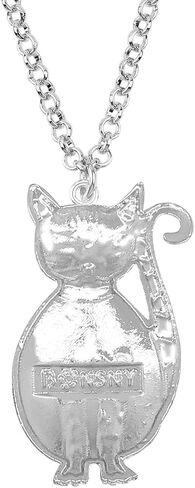 DOWAY Cute Enamel Cat Necklace for Women Girls Floral Enamel Pet Kitten Pendant Jewelry Gift in Saudi Arabia