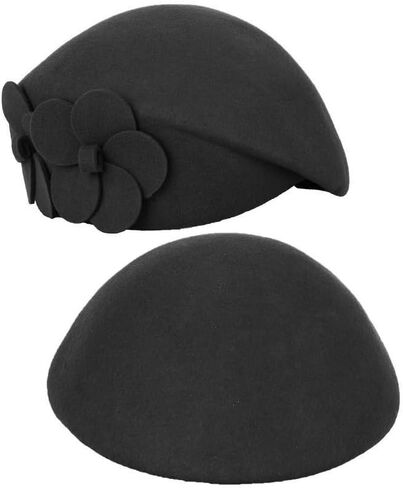 INOGIH Wool Blend French Beret Hat for Women Solid Beanie Cap Stretchable Winter Warm Beret in Saudi Arabia