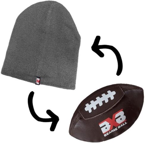 The Hat/Football Perfect for Tailgating and Playing Catch Before The Big Game, 2 in 1 Transformable Beanie Grey in Saudi Arabia