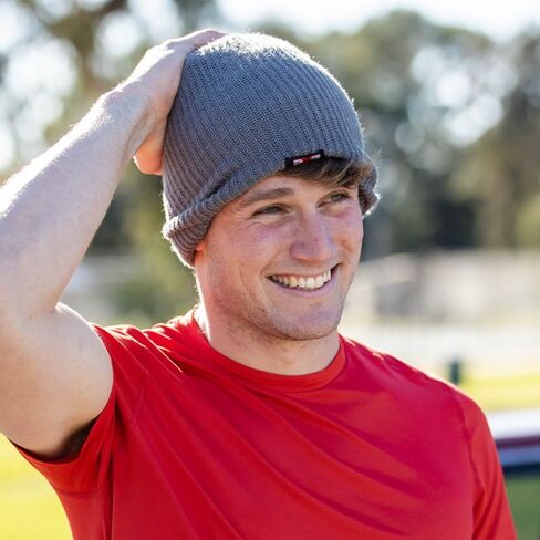 The Hat/Football Perfect for Tailgating and Playing Catch Before The Big Game, 2 in 1 Transformable Beanie Grey in Saudi Arabia