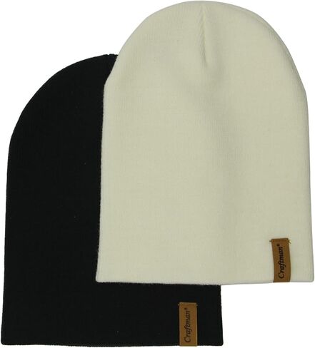 Craftman Acrylic Soft Warm Winter Daily use Outdoor Regular Beanie hat for Men and Women for Hike Travel and Fieldwork 2pack in Kuwait