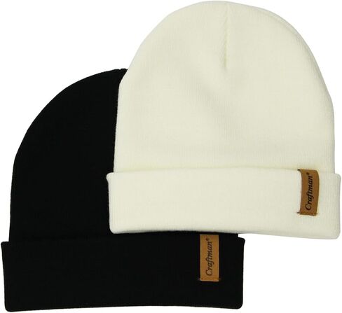 Craftman Acrylic Soft Warm Winter Daily use Outdoor Regular Beanie hat for Men and Women for Hike Travel and Fieldwork 2pack in Kuwait