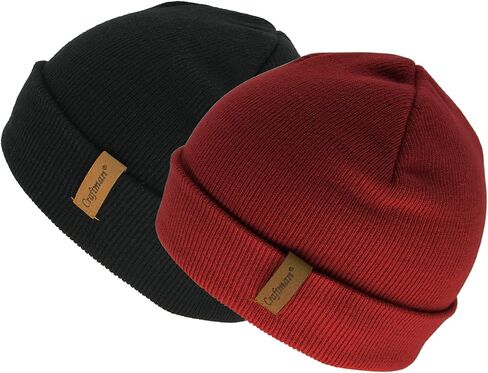 Craftman Acrylic Soft Warm Winter Daily use Outdoor Regular Beanie hat for Men and Women for Hike Travel and Fieldwork 2pack in Kuwait