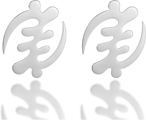 Exaggerated African Symbol in Afrcan Map Earrings Gold Color Stainless Steel Comb with Symbol Ethnic Jewelry in Kuwait