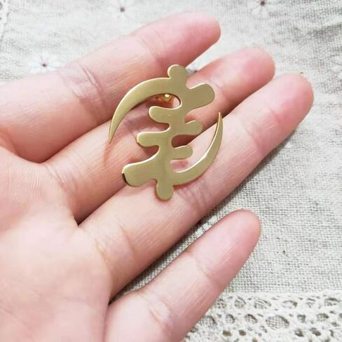 Exaggerated African Symbol in Afrcan Map Earrings Gold Color Stainless Steel Comb with Symbol Ethnic Jewelry in Kuwait