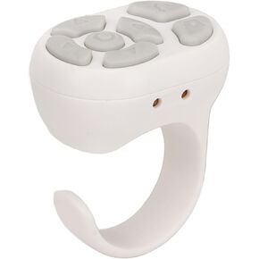 Luqeeg Bluetooth Remote Control App Page Turner, Camera Remote Shutter Selfie Button, Long Distance Control Remote Control Scrolling Ring with Charging Case for Various Cell Phone Systems in Saudi Arabia