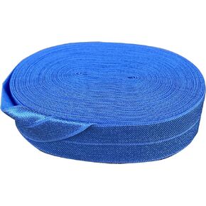1" Elastic 10 yards Spool, Fold Over Elastic for Headbands, Hair Ties or other Sewing Projects (White)