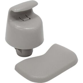 MOTOKU Grey Gray Sun Visor Bolt Cover and Sunvisor Retainer Clip Holder Latch Lock Kit for Nissan