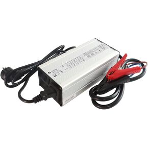 14.6V 20A LiFePO4 Lithium Battery Charger, Intelligent AC-DC Battery Charger, Perfect for 12.8/12 V LiFePO4 Battery Recharging, Support Fast Charging