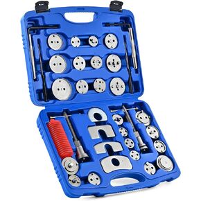 Orion Motor Tech 35 Piece Disc Brake Caliper Tool Kit, Heavy Duty Brake Caliper Compression Tool Kit for Brake Pad Replacement, Brake Piston Caliper Compressor Tool with 24 Adapters Fits Most Vehicles