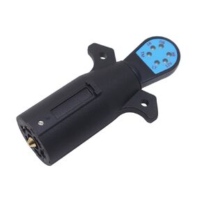 Vehicle Side 7 Way Trailer Light Tester 7-Pin Blade RV Style Connector Tester LED Circuit Detector for Taillight, Turn Signal, Brake Light