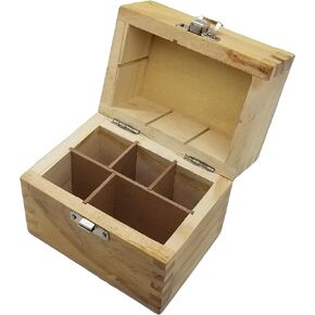 Gold Test Wooden Box, for Storing Gold Test Acids, Gold Testing Stone Kit (8 - Compartments)