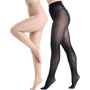 CozyWow Womens Super Sexy Shinny Sheer Tights Ultra Shimmery High Waist Pantyhose