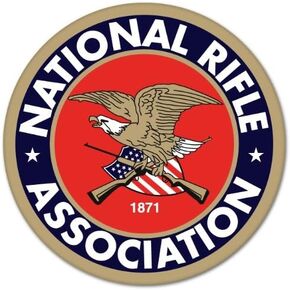 ملصق جداري بنافذة كبيرة من NRA Guns Rifles Pistol مقاس 12 بوصة × 12 بوصة