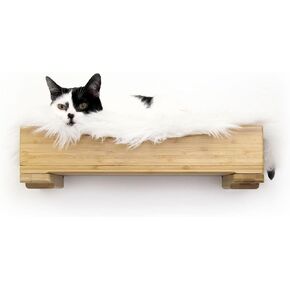 Catastrophic Creations The Nest Cat Bed – Modern Cat Bed – Bamboo Bed for Cats – Warm & Plush Pet Bed – Modular Cat Beds for Indoor Cats – Faux Fur Nap Cat Bed