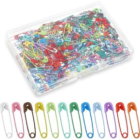 250pcs Colorful Safety Pins(0.75in / 19mm),Mabor Small Safety Pins,Colorful & Sufficient Quantity No Damage to Clothing,Safety Pins Assorted,Mini Safety Pins for Clothes Sewing Handicrafts