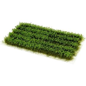 Warmtree 104 Pcs Static Grass Tuft Model Grass Tufts Railway Artificial Grass Miniature War Gaming Terrain DIY Model Railroad Scenery War Gaming Scenery (Dark Green Granular)
