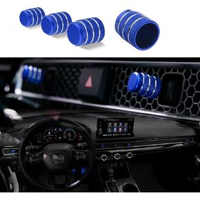 Thenice for 11th Gen Civic Air Vent Lever Cover Wind Outlet Knob Decoration Trims 4PCS for Honda Civic 2022 2023 2024, CR-V 2023 2024 -Blue