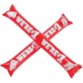 We are Number One Red Boom Sticks (Set of 24) School Spirit Noise Makers