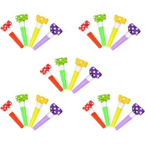 Noiseless Blowouts Prop 60pcs Birthday Party Blower Plastic Noise Makers Birthday Blow Horns Party Whistles New Years Party Blowouts Whistles Party Blowouts Party Favors Gift Bag Stuffer