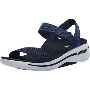 Skechers Women's Ankle Strap Sandal, Navy, 8