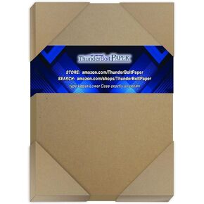 10 Sheets Brown Chipboard 60 Point Extra Thick 5.5 X 8.5 Inches Half Letter Size .060 Caliper X Heavy Cardboard as Thick as 15 Sheets 20# Paper