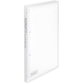 مجلد Maruman KULUFIT B5 مقاس 26 حلقة، غطاء ناعم ومرن مع 10 ملاءة فضفاضة مسطرة مقاس 6 مم، شفاف، 1 EA (F020-98)
