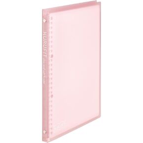 Maruman KULUFIT B5 Size 26-Ring Binder, Soft & Flexible Cover with 10 6mm Ruled Loose Sheet, Translucent Light Pink, 1 EA (F020-38)