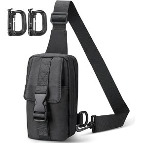 Small Sling Phone Bag for Women Men, Cell Phone Crossbody Bags Casual Smartphone Cross Body Purse Chest Bag with Left/Right Carry for Travel Fits Up to 6.9" Screen